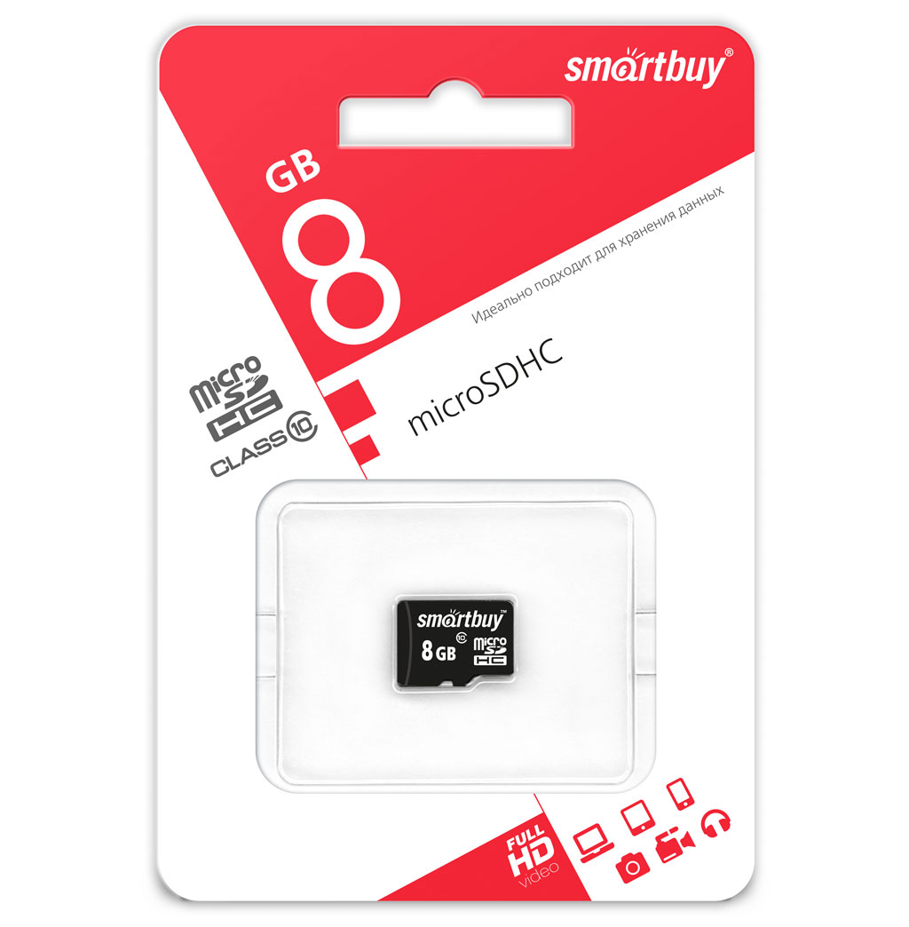Карта памяти Smart Buy micro SDHC 8Gb Class 10