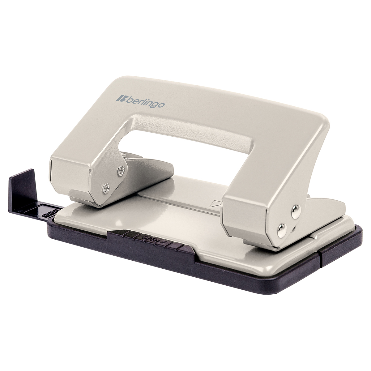 Дырокол 10л Berlingo "Universal"  металлический, серый