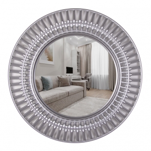 5029- Z1 (5) Зеркало интерьерное настенное в ажурном корпусе d=51см серебро