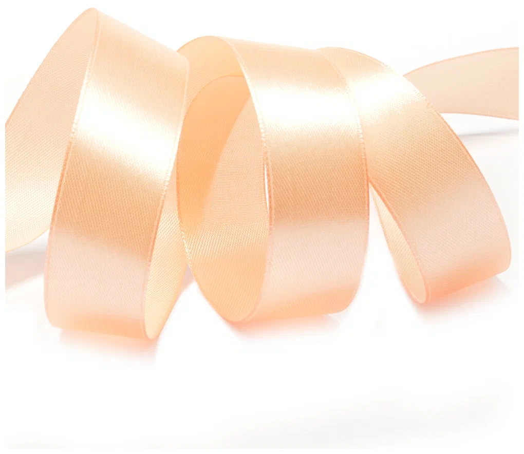 Лента атласная 1" (25мм) цв.3066 бл.персиковый IDEAL 1м/уп.27,4 м