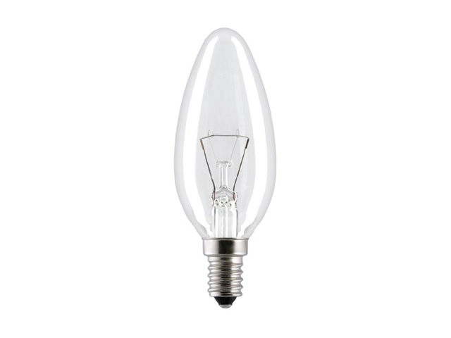 General Electric 40C1/CL/E14 лампа свеча прозр. Бр