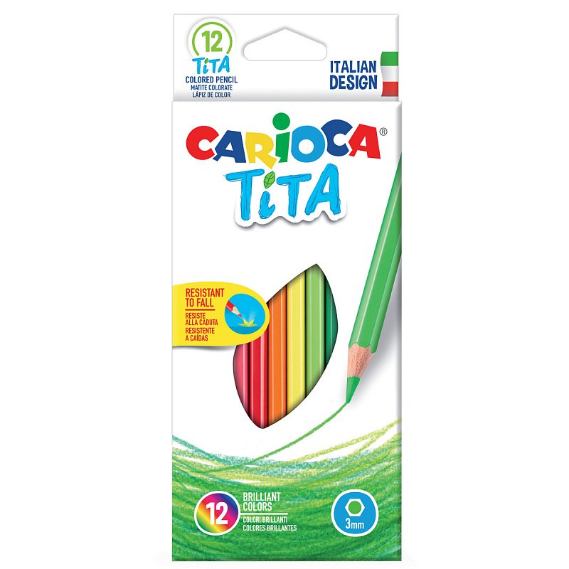 Карандаши 12цв Carioca Tita пластиковые