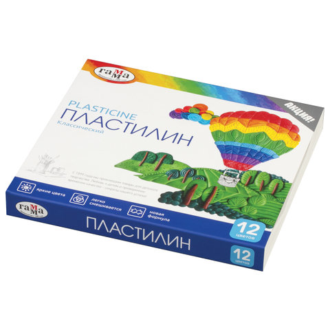 Пластилин 12цв  Гамма 