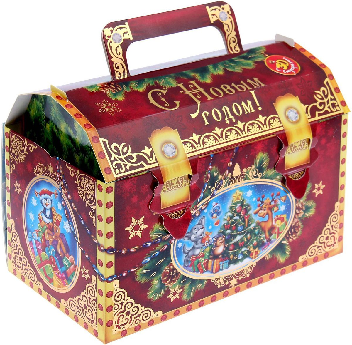 Коробка для НГ подарка ЛАРЕЦ 22*16*12см
