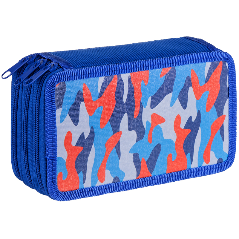 Пенал 3отд ArtSpace. Синий камуфляж 190*110 ламинированный картон