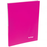Папка с зажимом А4 розовая неон BERLINGO Neon 17мм 700мкм 