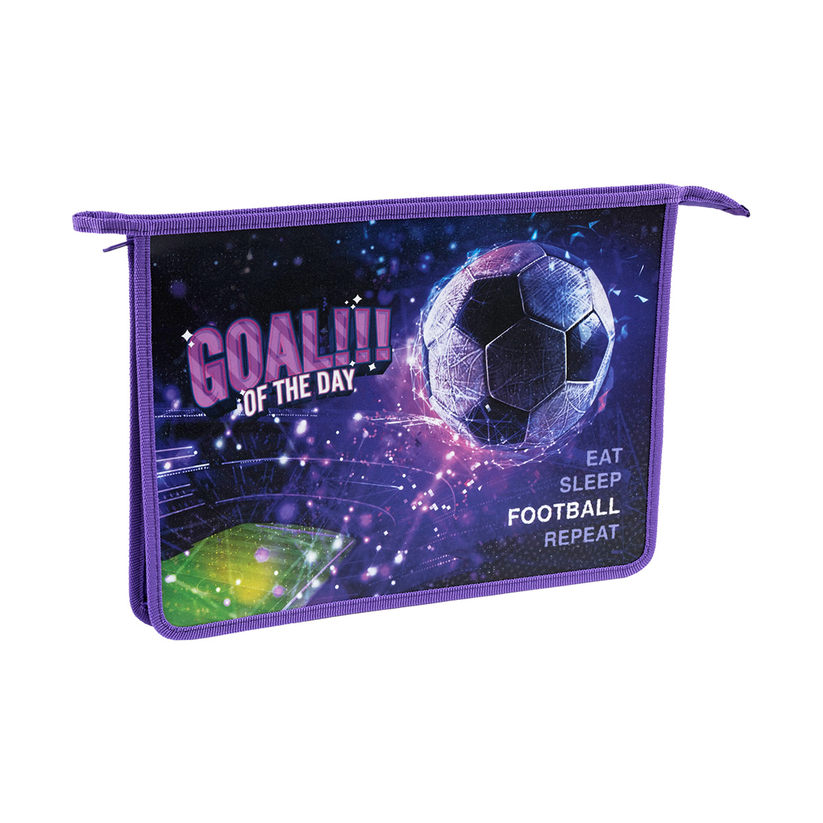 Папка для тетрадей 1 отделение, А4, ArtSpace "Goal", 340*240*40мм, пластик, на молнии