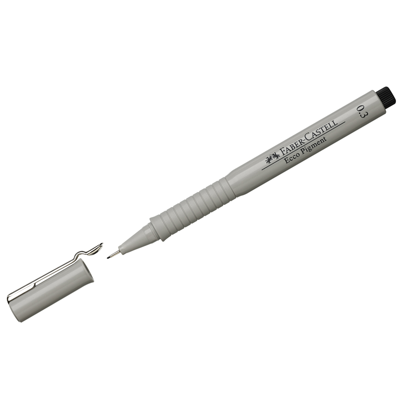 Ручка капиллярная Faber-Castell "Ecco Pigment" черный, 0,3мм