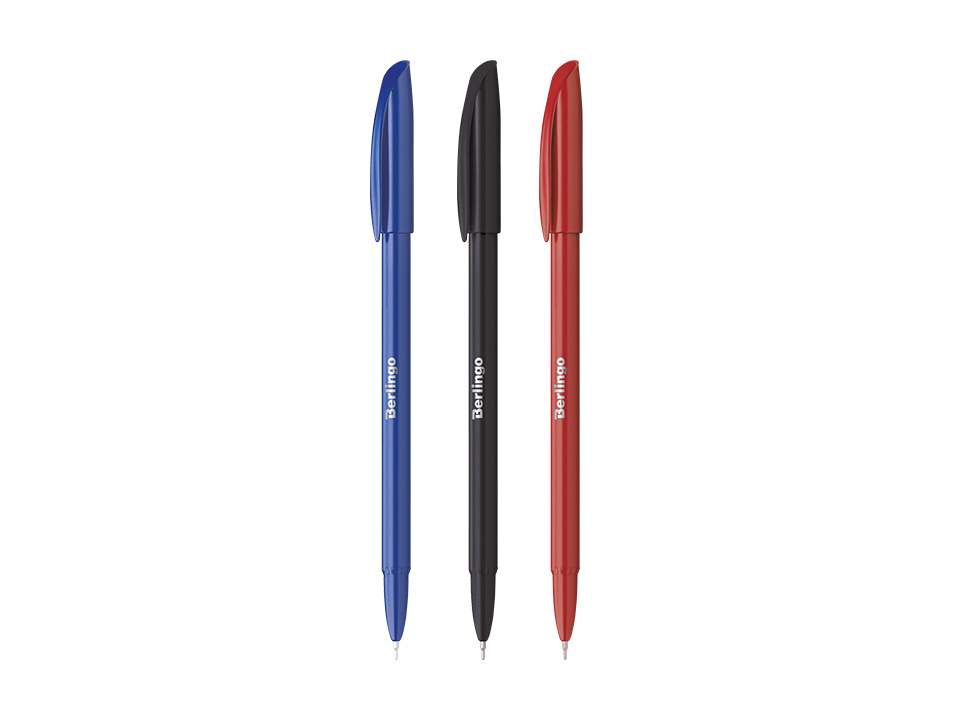 Ручка шариковая синяя BERLINGO 0,7мм Metallic синяя