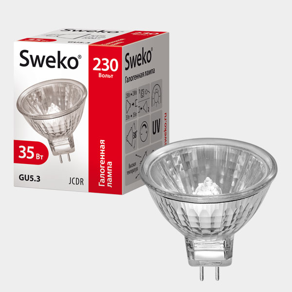 Sweko SHL-JCDR-35-230-GU5.3 лампа галогенная 38129