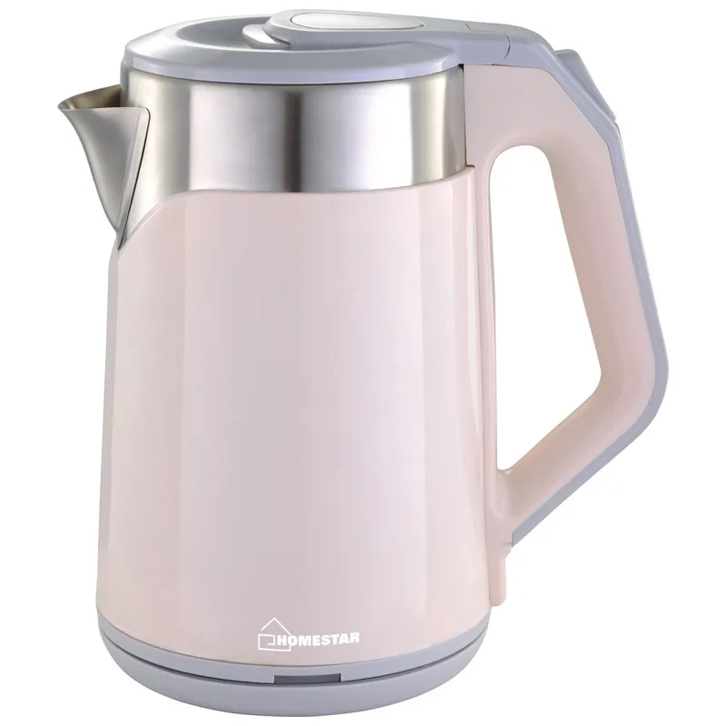 Чайник Homestar HS-1019 (1.8л) стекло,пластик,розовый,  Мощность 1500 Вт.
