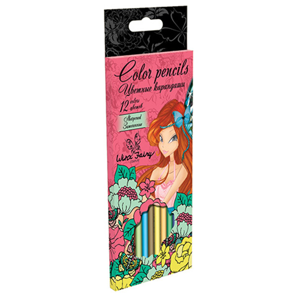 Карандаши 12цв Winx Fashion