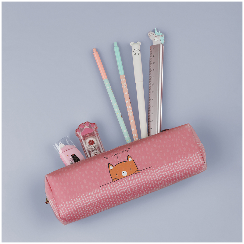 Пенал мягкий 200*55*40 MESHU "Wanna play", искусственная кожа