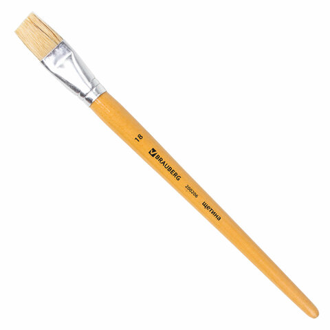 Кисть ЩЕТИНА плоская №18 BRAUBERG 1/30