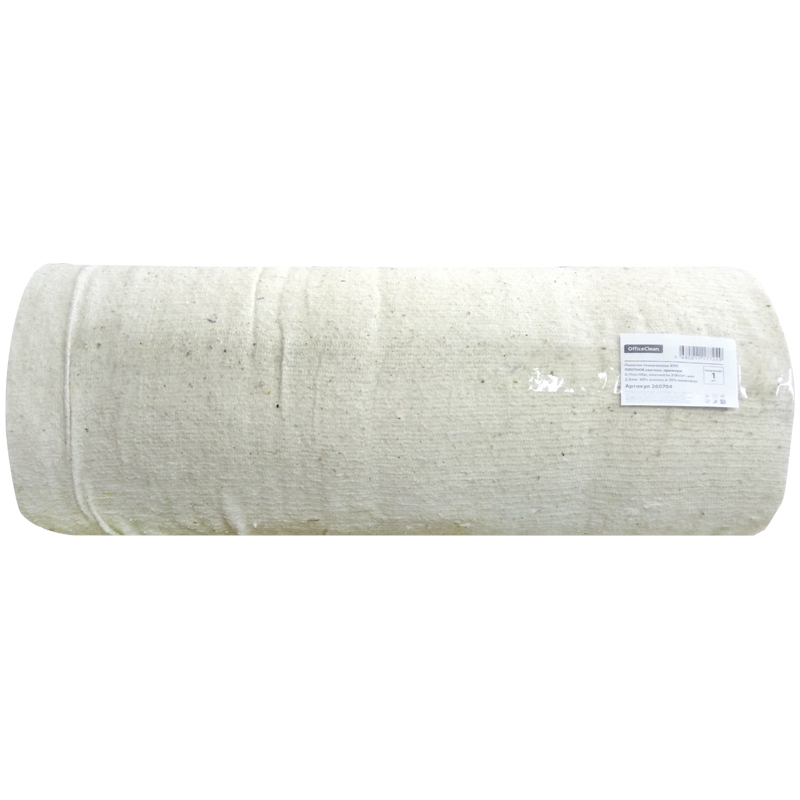 Полотно нетканое холстопрошивное 75см OfficeClean, 210г/м2, прошивка 2,5мм 1м /50