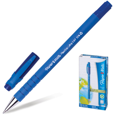 Ручка шариковая синяя PAPER MATE 0,8мм Flexgrip Ultra