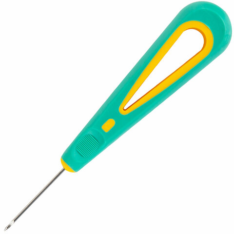 Шило с крючком, общая длина 140 мм, d=2 мм, прорезиненная ручка, STAFF