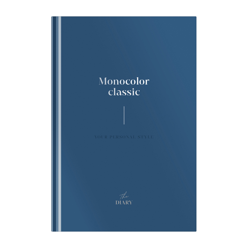 Ежедневник недатированный А5, 136л., 7БЦ OfficeSpace "Моноколор. Dark azure", матовая ламинация, тис