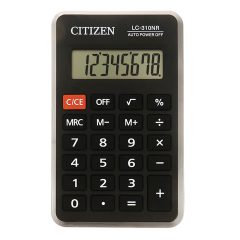 Калькулятор карманный _8-разр CITIZEN питание от батарейки