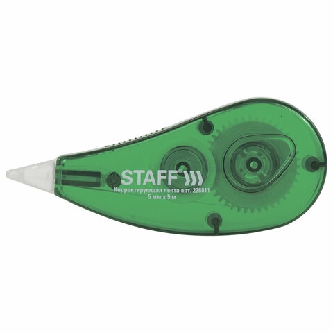 Корректирующая лента 5мм*5м STAFF зеленый в блистере  1/24