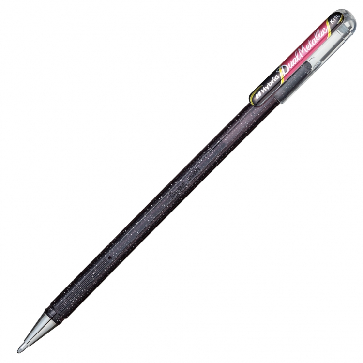 Ручка гел хамелеон PENTEL черный + красный 1.0мм Hybrid Dual Metallic 1/12
