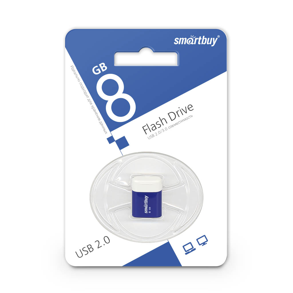 Флэш-диск Smart Buy 8Gb Lara Blue
