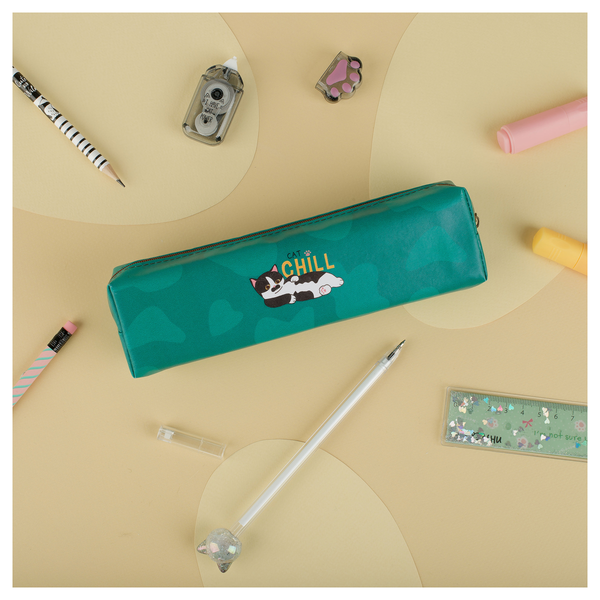 Пенал мягкий 200*55*40 MESHU "Chill", искусственная кожа 