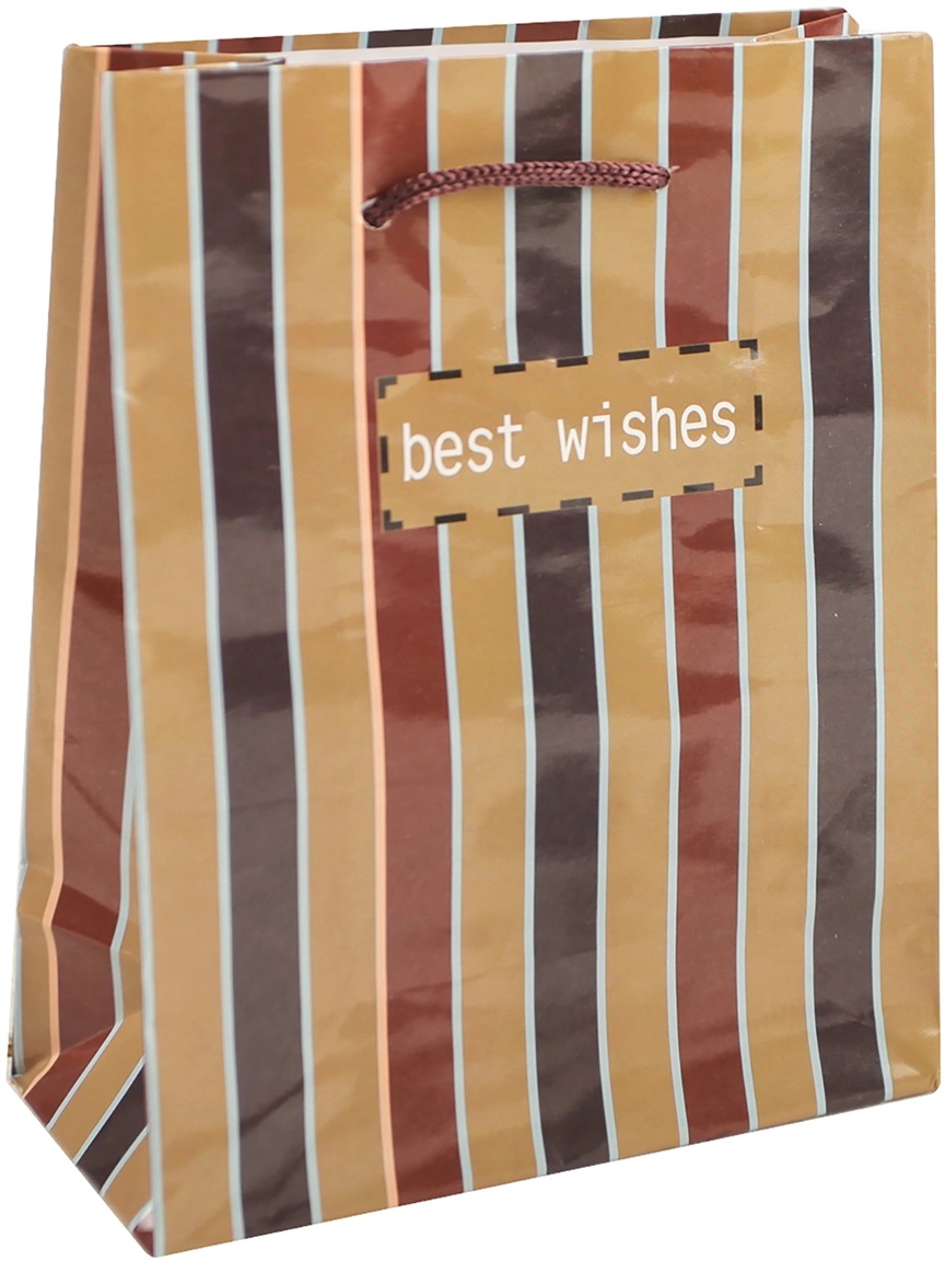 Пакет бумажный 12*15*5см BEST WISHES