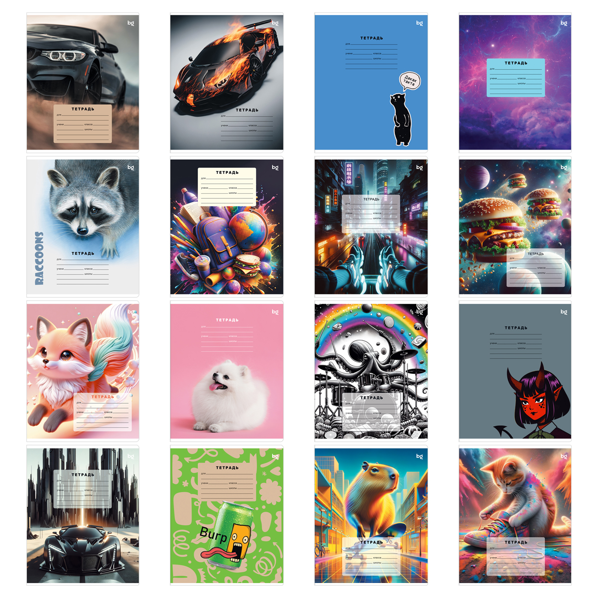 Тетрадь А5 12л кл BG "Super Mix-15", 