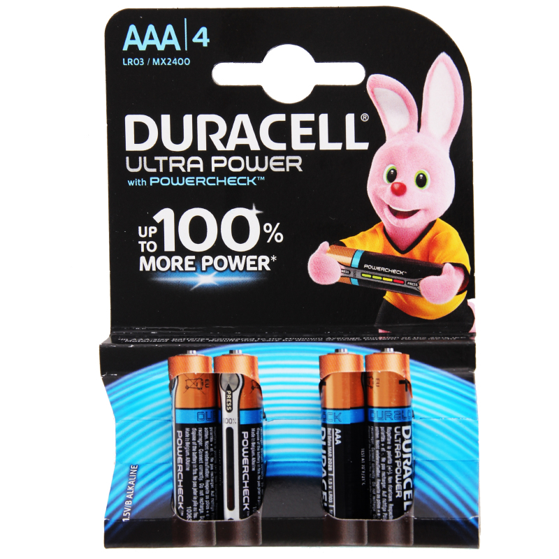 Бат Duracell Ultra Power AAA LR03 BP4/40/120