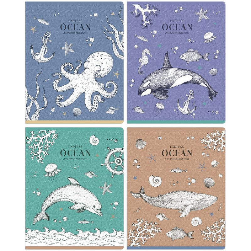Тетради А5 48л кл BG "Ocean"