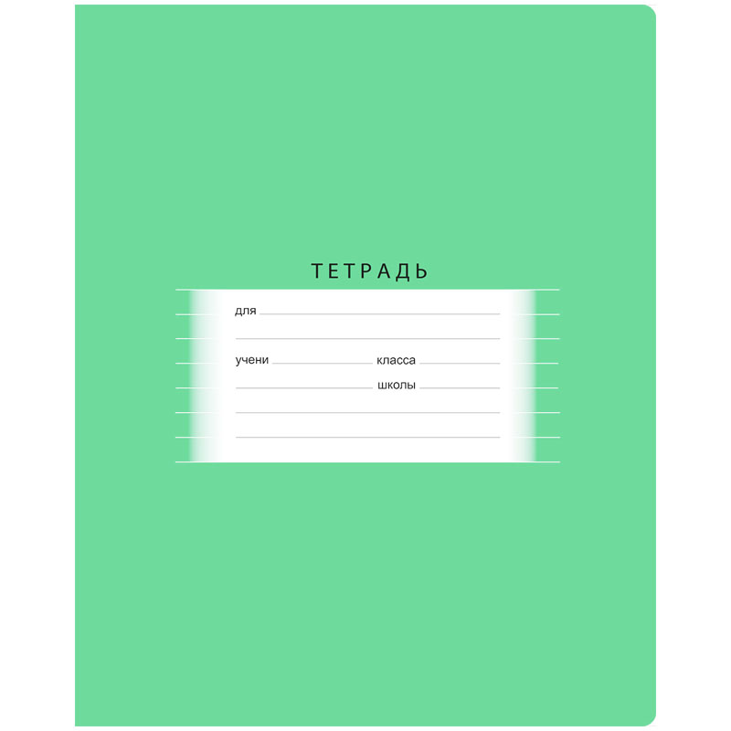 Тетрадь А5 18л лин BG "Школьная", зеленая, эконом