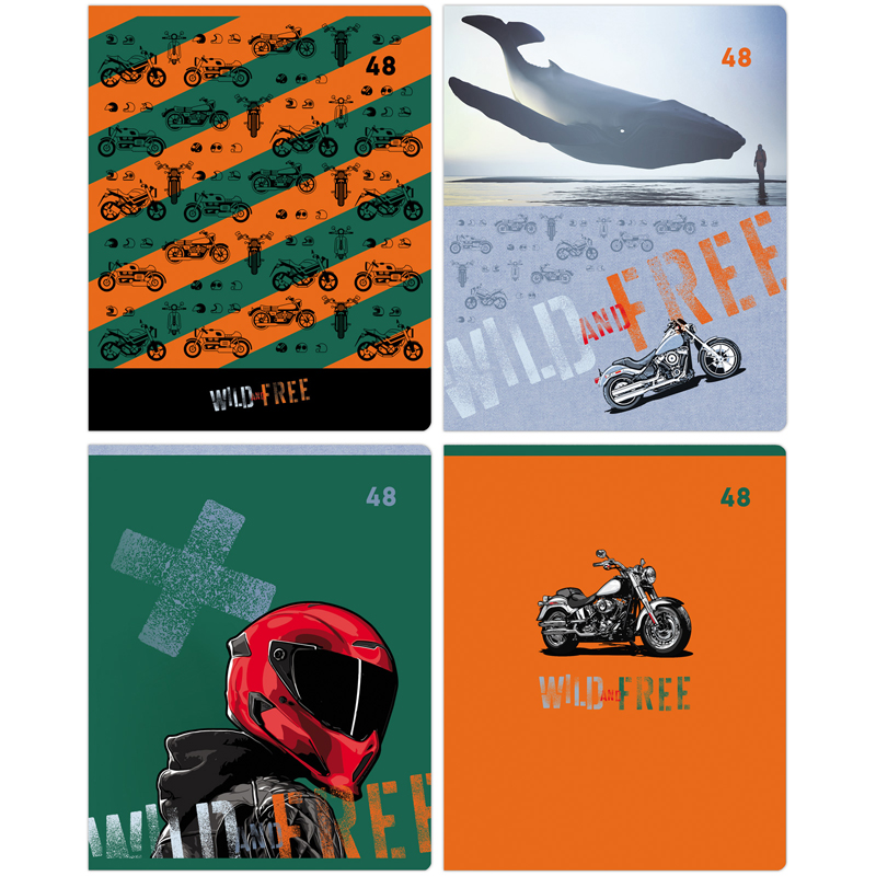 Тетрадь А5 48л кл BG "Wild and free"