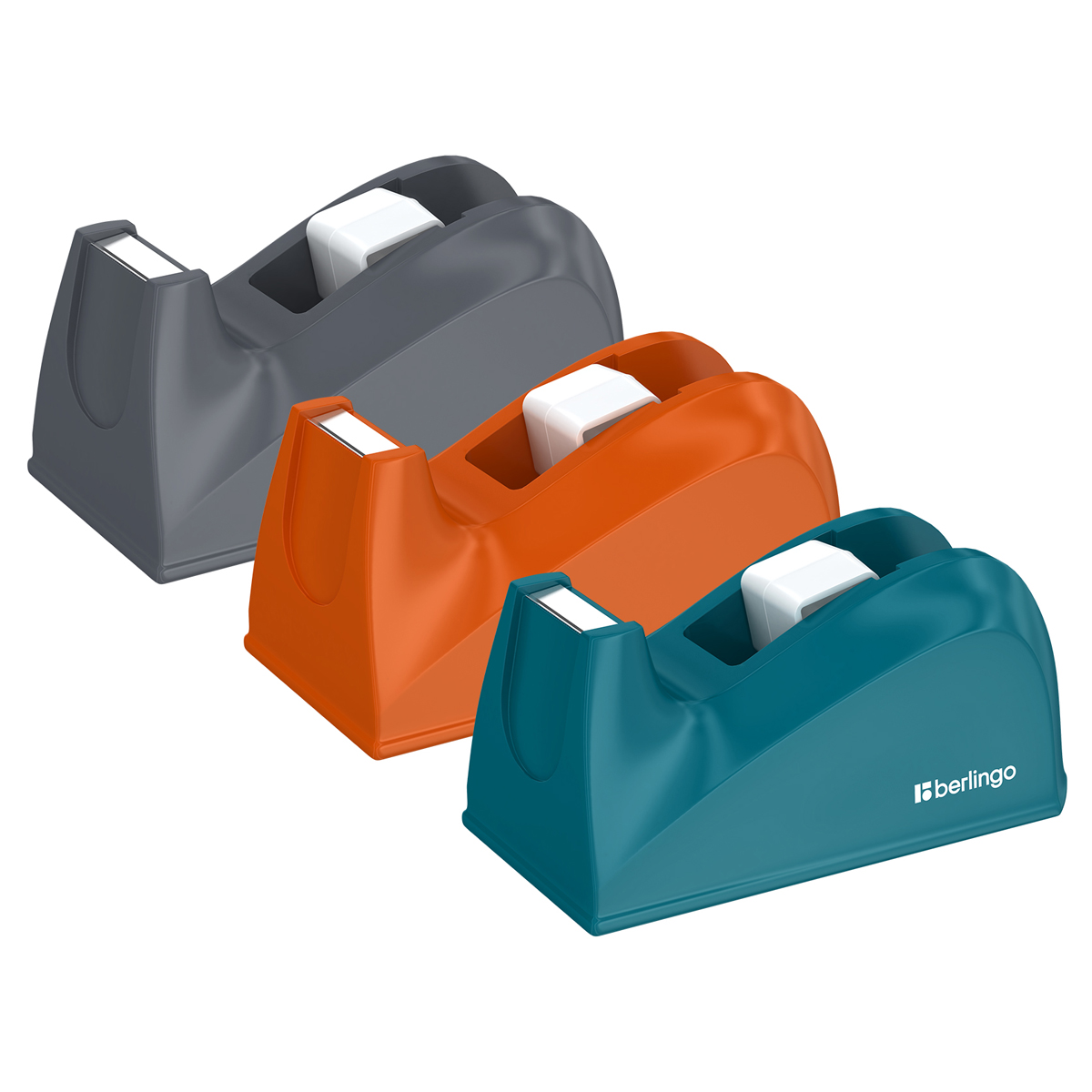 Диспенсер для скотча 19мм BERLINGO цвета ассорти
