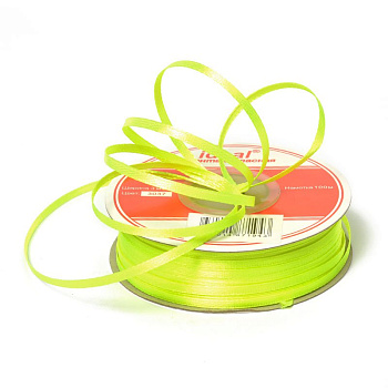 Лента атласная 1/8" (3мм) цв.3037 ярк.салатовый IDEAL 1м/уп.100 м