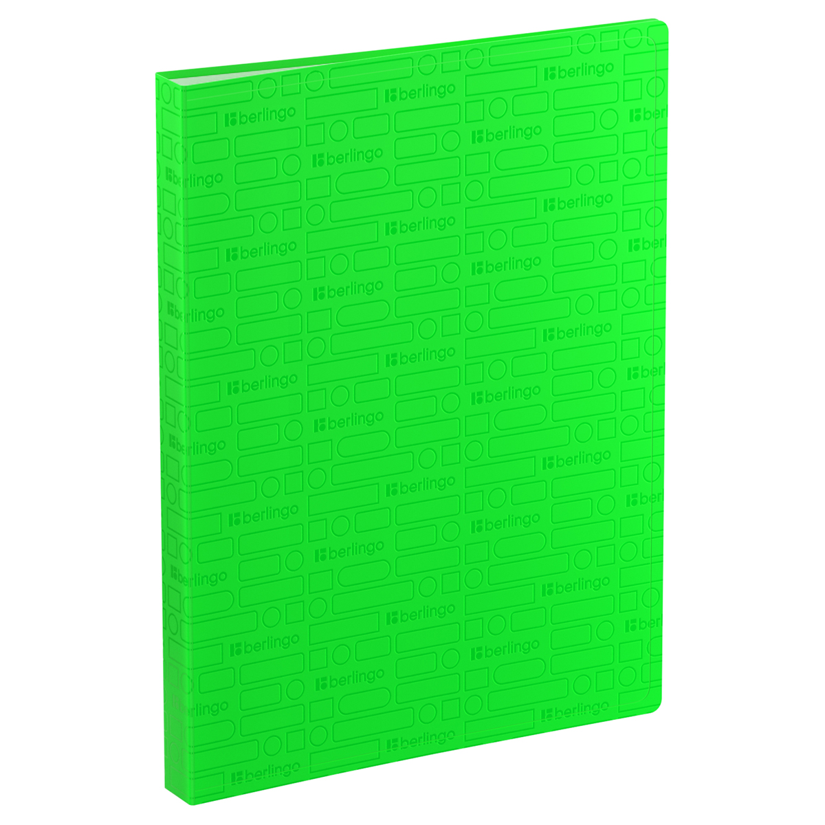 Папка с 40 вкладышами Berlingo "Your Way", 24мм, 600мкм, зеленый неон с внутр. карманом