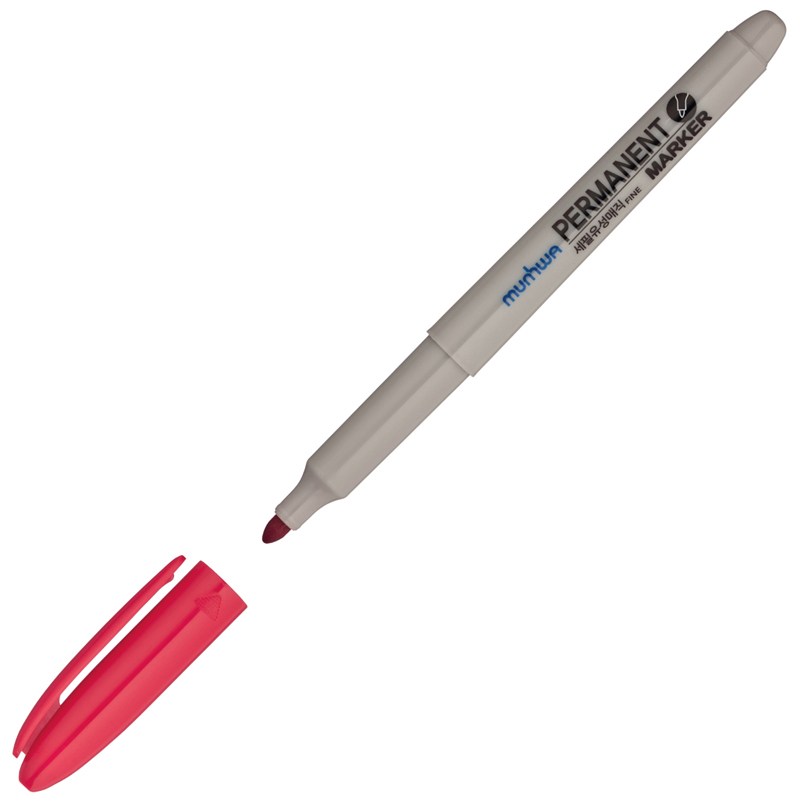 Маркер перманентный розовый 1,5мм MunHwa пулевидный 