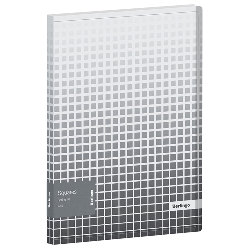 Папка с пружинным скоросшивателем Berlingo "Squares", 17мм, 600мкм, с внутр. карманом, с рисунком