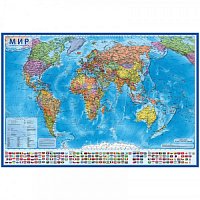 Карта мира политическая 1010*700мм Globen 1:32млн, интерактивная