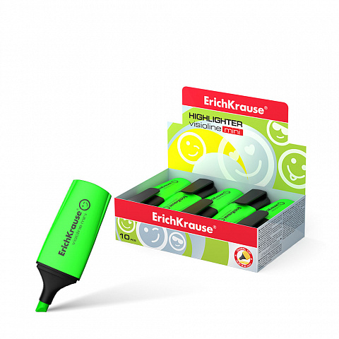 Текстовыделитель ErichKrause Visioline Mini зеленый 1/10