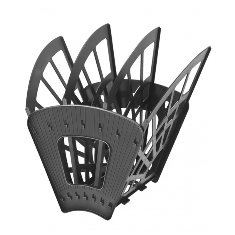 Лоток для бумаг веерный СТАММ "Эконом", 4-х секционный черный Лоток для бумаг веерный СТАММ "Эконом", 4-х секционный черный