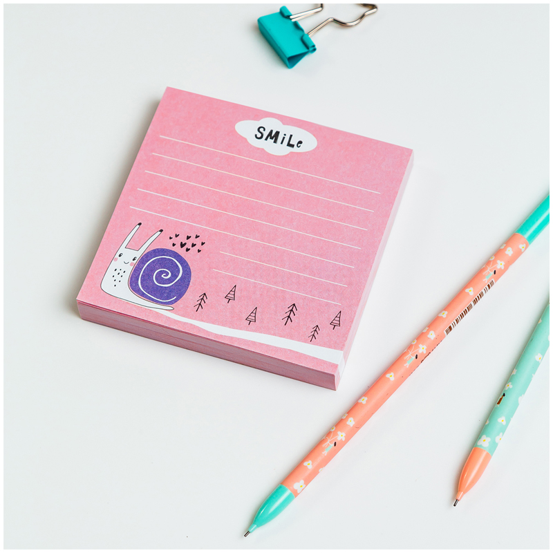 Блок для записей MESHU 8,5*8,5см, 100л., "Cute friends", на склейке