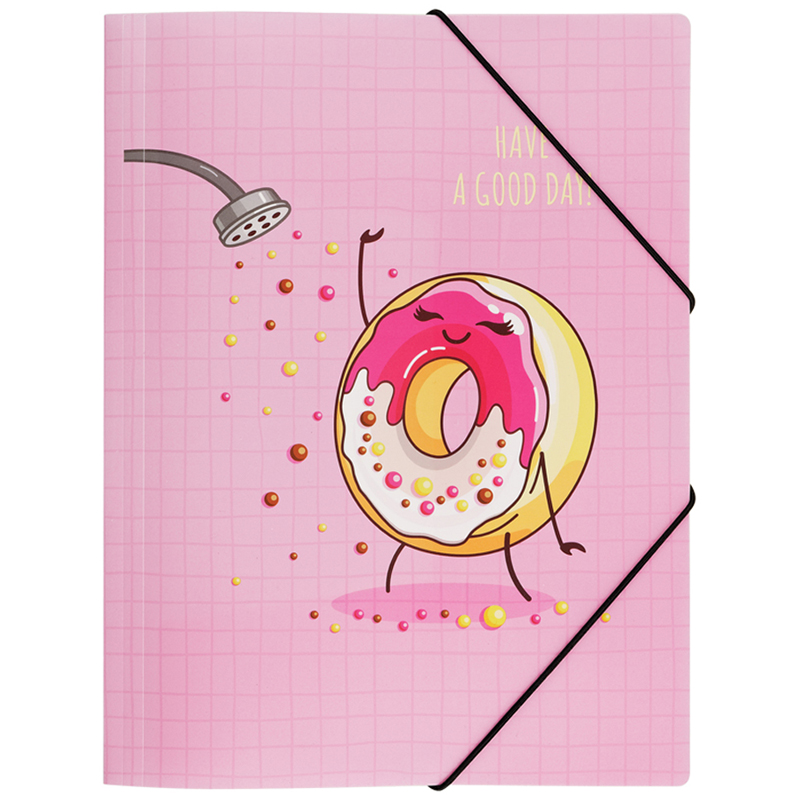 Папка на резинке MESHU "Donuts life", А4, 500мкм