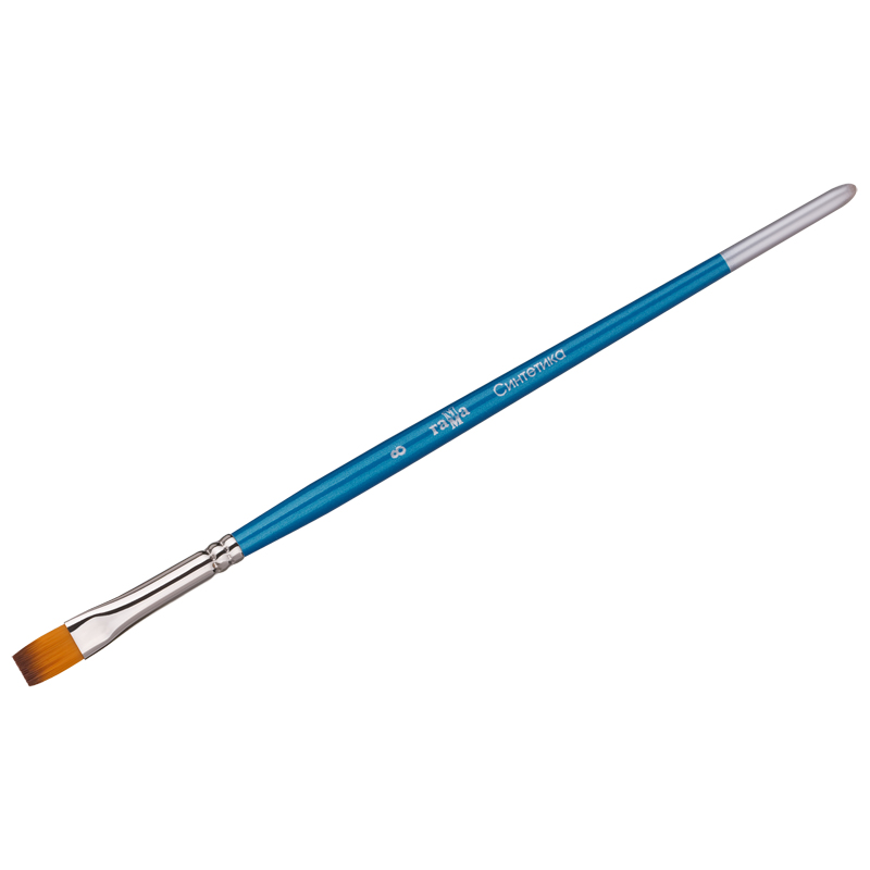 Кисть Синтетика плоская №8 Гамма /15