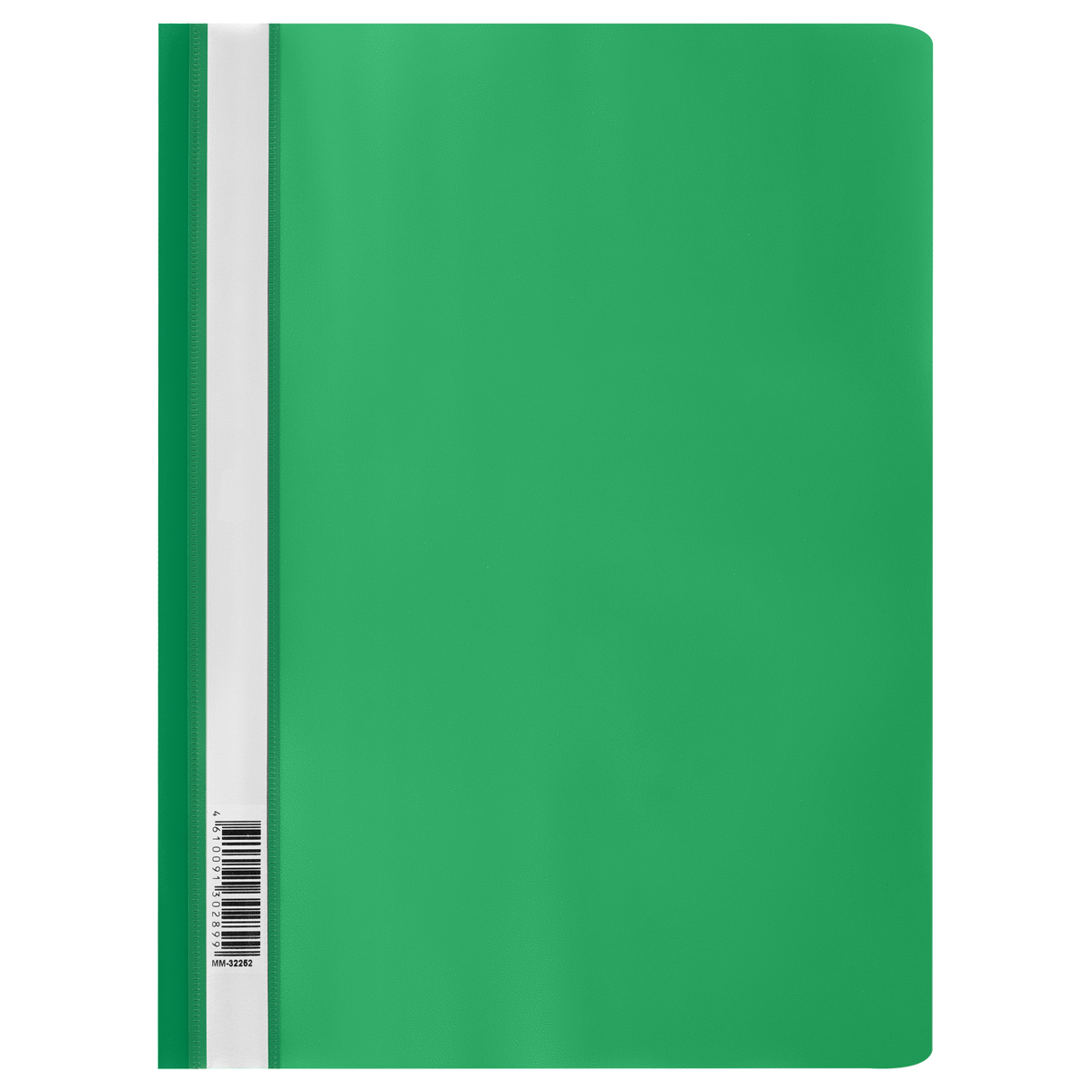 Папка-скоросшиватель А4 зеленая 160мкм СТАММ  с прозр. верхом