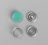 Кнопки рубашечные, закрытые, d = 9,5 мм, 10 шт, цвет мятный