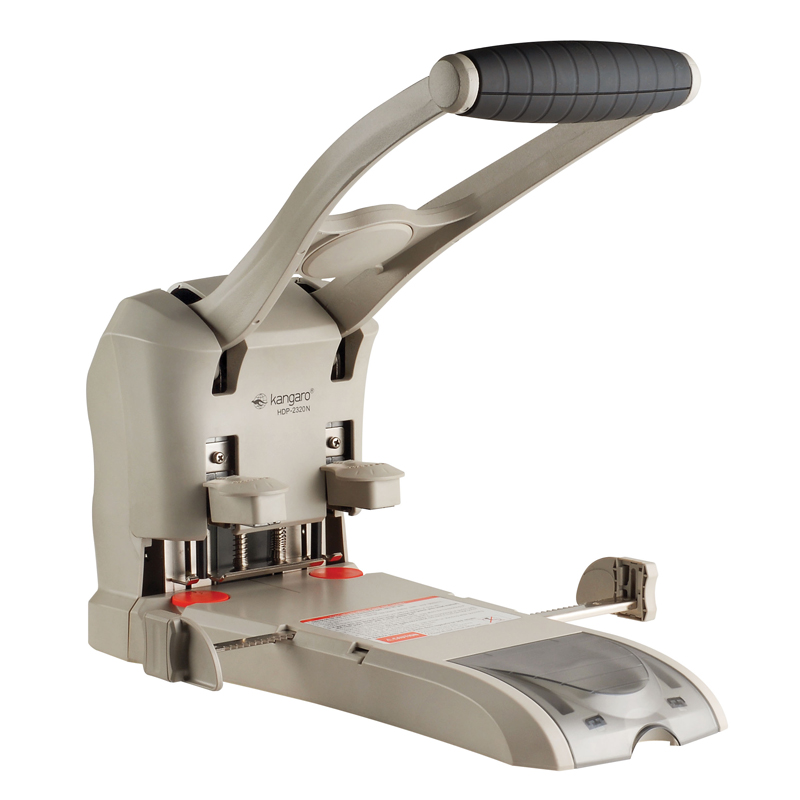 Дырокол мощный Kangaro HDP-2320N 300л., с линейкой, ассорти