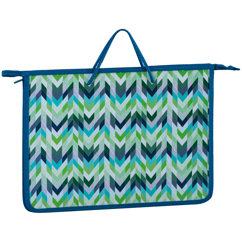 Папка с ручками А4 ArtSpace "Зеленая графика", ручка шнурок, пластик, 45мм