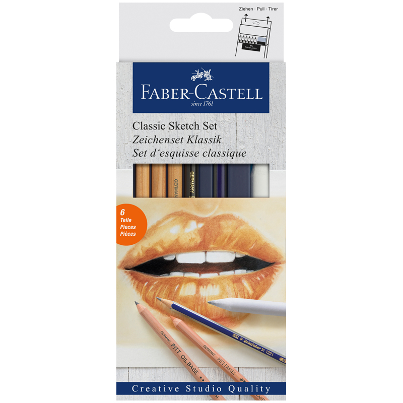 Набор художественный Faber-Castell "Classic Sketch", 6 предметов, картон. упак.