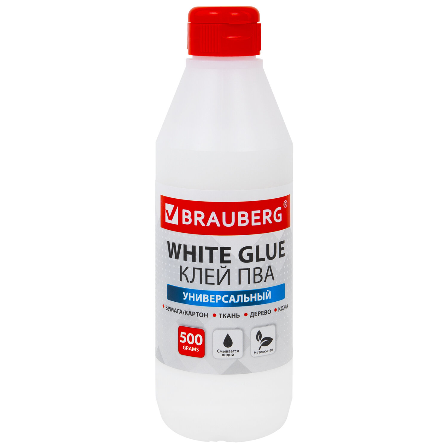 Клей ПВА 0,5кг BRAUBERG универсальный (бумага, картон, дерево)